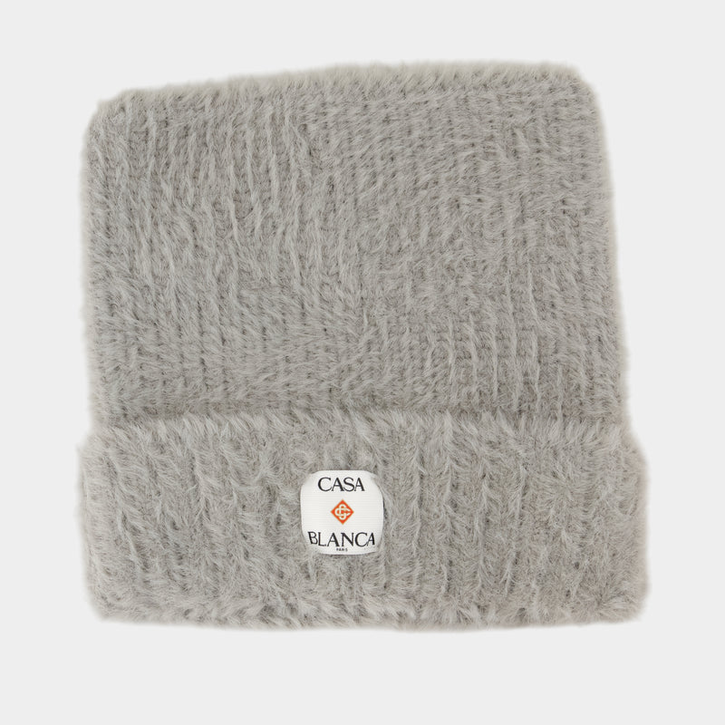 Bonnet Fluffy Square - Casablanca - Nylon - Gris