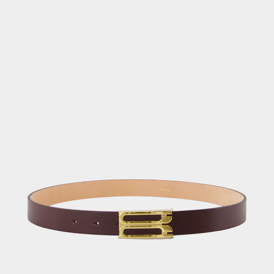 Ceinture Dorian Frame Belt  - Victoria Beckham - Cuir - Bordeaux