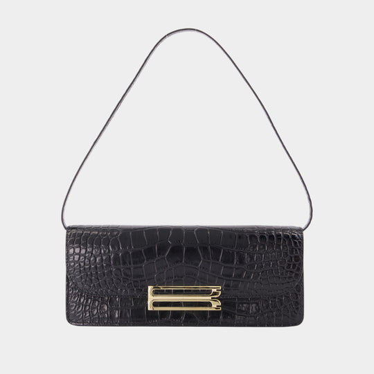 Pochette Dorian East West - Victoria Beckham - Cuir - Noir