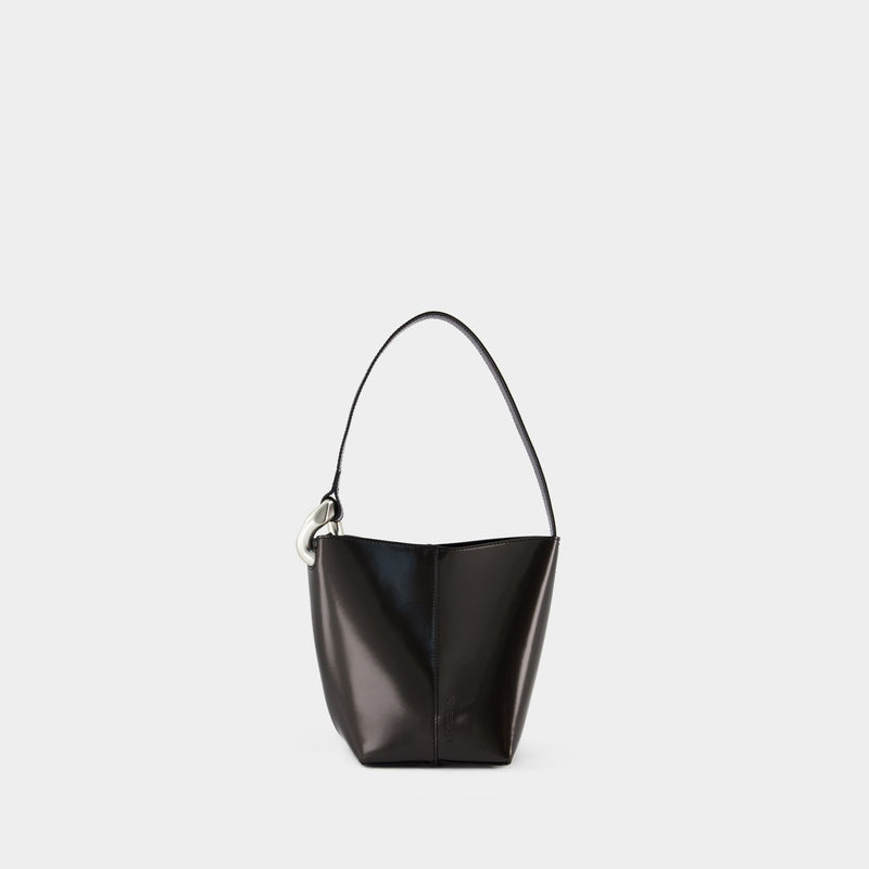 Sac Porté Épaule The Jwa Corner Small Bucket - J.W. Anderson - Cuir - Noir