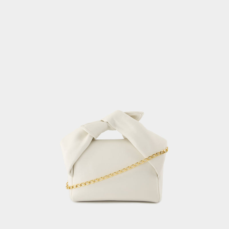 Sac À Bandoulière Bow Small Twister - J.W. Anderson - Cuir - Blanc