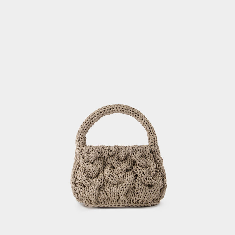 Sac À Bandoulière Small Cable Knit - J.W. Anderson - Cuir - Gris