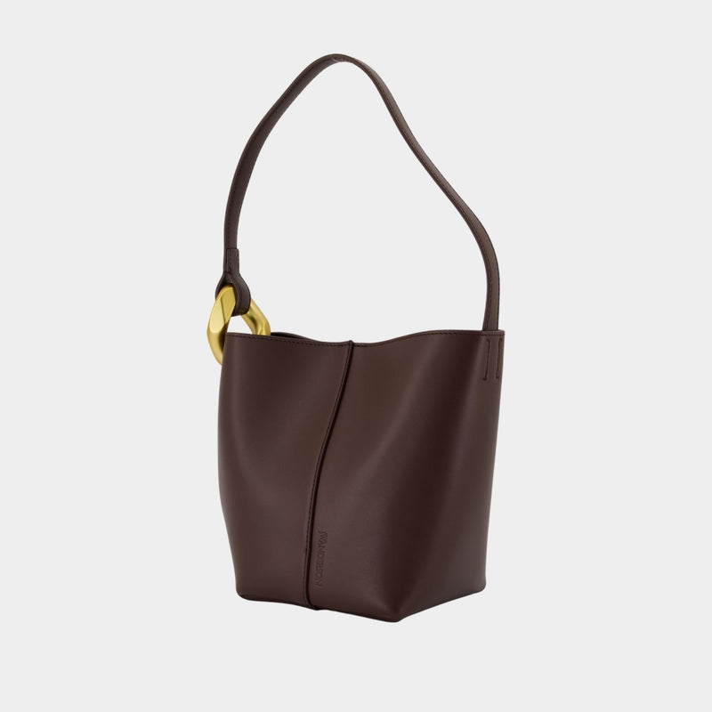 Sac Porté Épaule The Jwa Corner Small - J.W. Anderson - Cuir - Marron