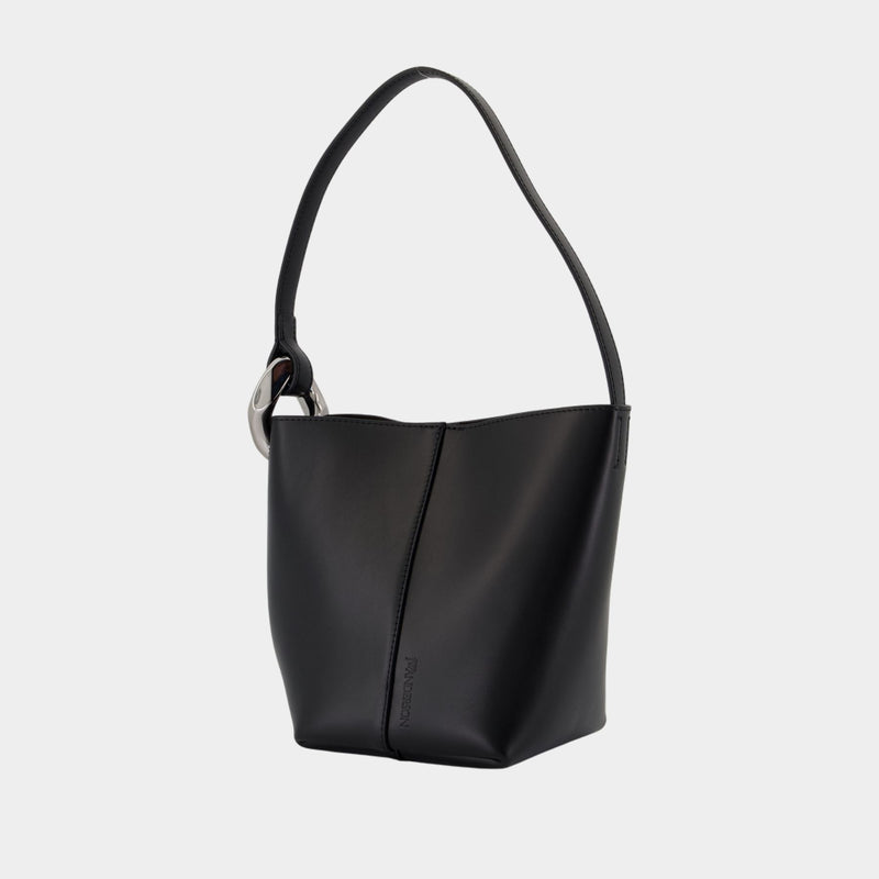 Sac Porté Épaule The Jwa Corner Small - J.W. Anderson - Cuir - Noir