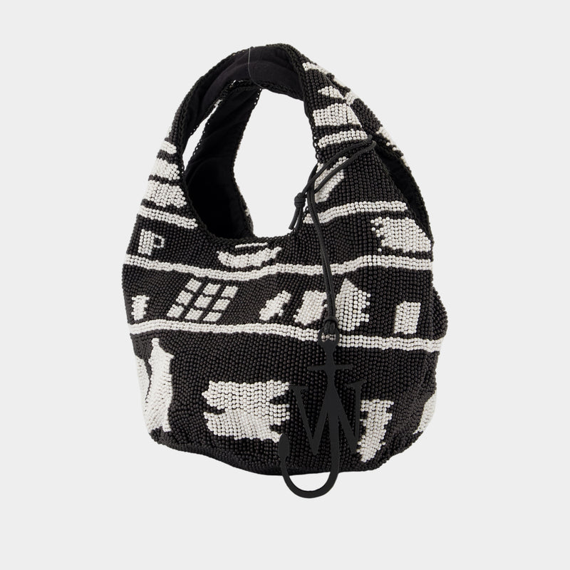 Sac Porté Épaule Mini Beaded - J.W. Anderson - Synthétique - Noir