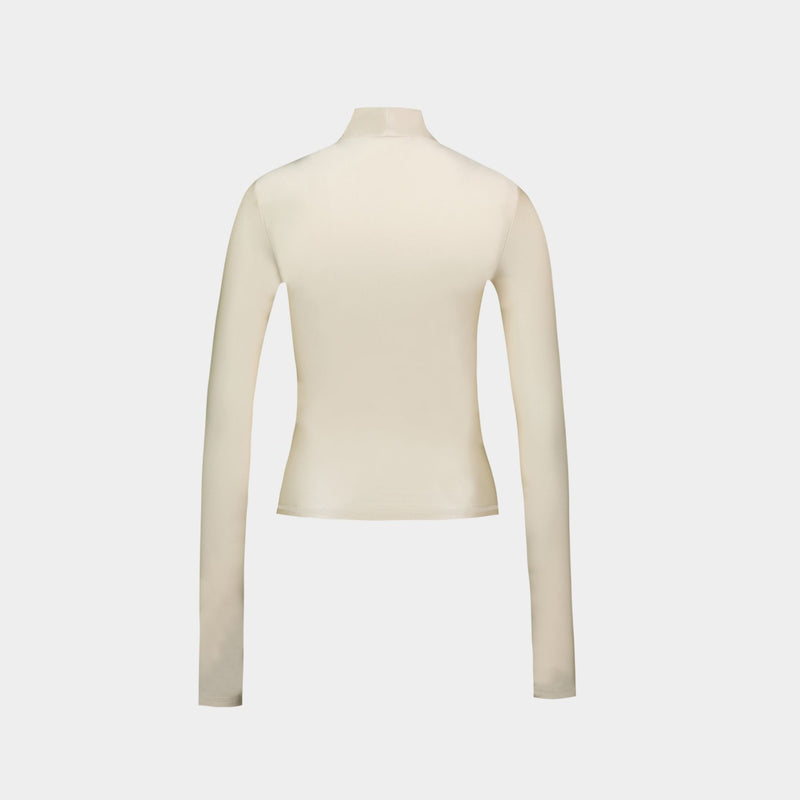 T-Shirt High Neck - Coperni - Nylon - Beige