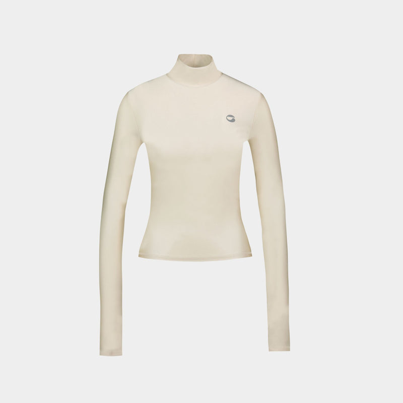 T-Shirt High Neck - Coperni - Nylon - Beige