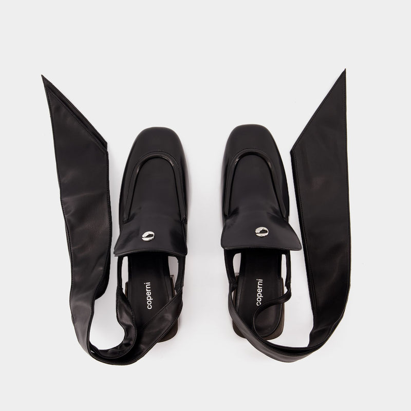 Moccasins Sling Back - Coperni - Cuir - Noir