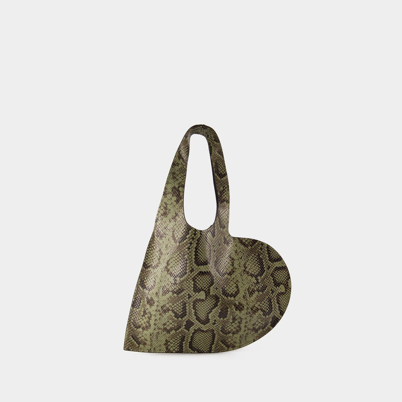 Cabas Python Printed Mini Heart - Coperni - Cuir - Vert