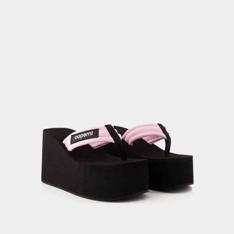 Sandales Wedge - Coperni - Cuir Synthétique - Noir