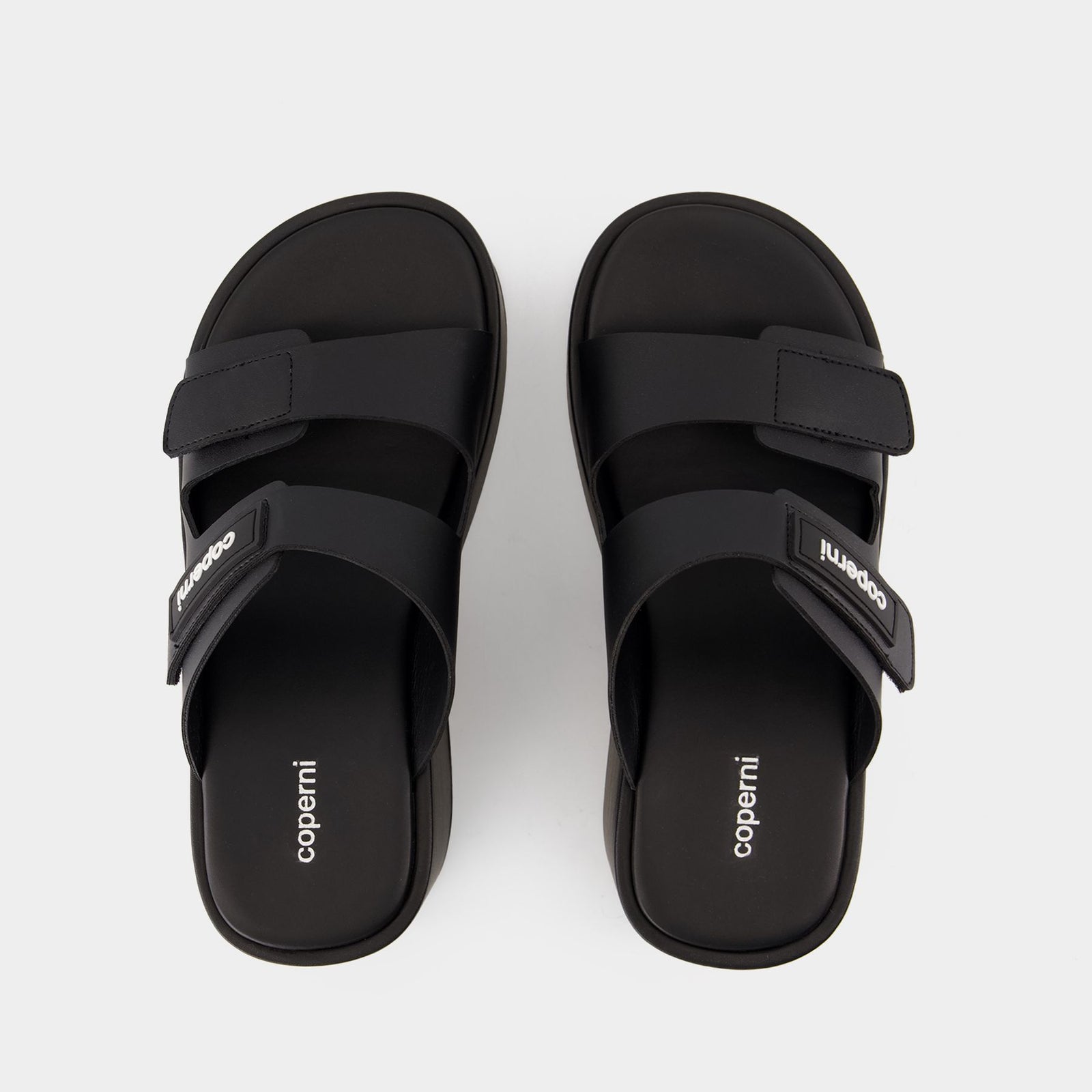 サンダル・ミュール Coperni Patch Wedge Sandals - Coperni - Synthetic - Black Sandales Patch Wedge - Coperni - Synthétique - Noir