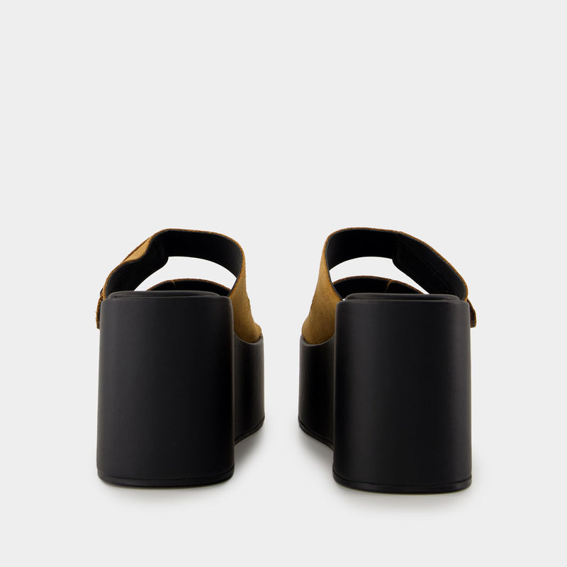 Sandales Patch - Coperni - Cuir - Noir/Marron