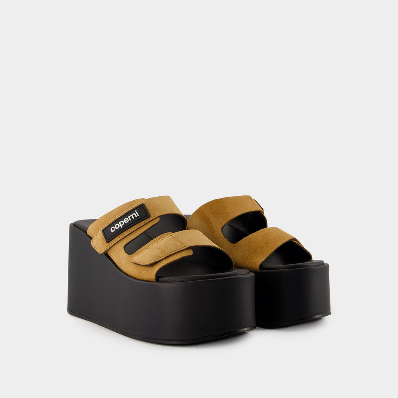 Sandales Patch - Coperni - Cuir - Noir/Marron