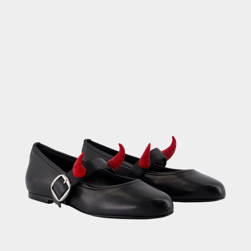 Ballerines Belt - Coperni x Disney - Cuir - Noir