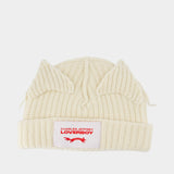 Bonnet Chunky Ears - Charles Jeffrey Loverboy - Laine - Blanc