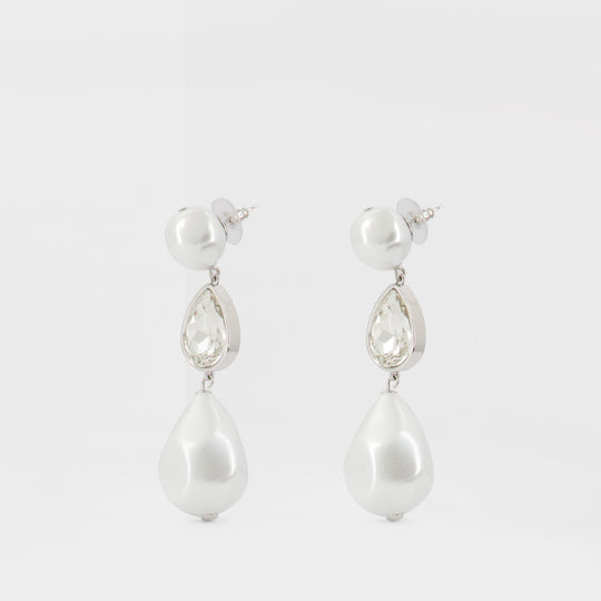 Boucles D'oreilles Pearl Crystal - SELF PORTRAIT - Others - Blanc