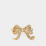 Barrette Gold Crystal Bow - SELF PORTRAIT - Métal - Doré