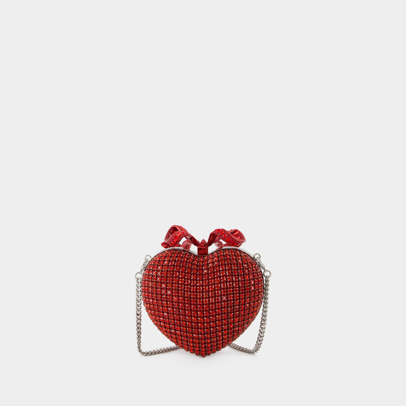 Pochette Crystal Heart - SELF PORTRAIT - Métal - Rouge