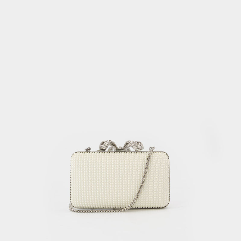 Pochette Pearl Box - SELF PORTRAIT - Synthétique - Blanc