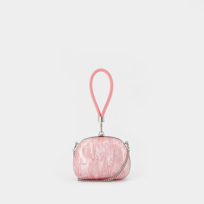 Pochette Pearl Top Handle - SELF PORTRAIT - Synthétique - Rose