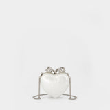 Pochette Pearl Top Handle Heart - SELF PORTRAIT - Synthétique - Blanc