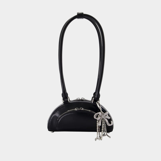 Sac Porté Épaule Mini With Charm - SELF PORTRAIT - Cuir - Noir