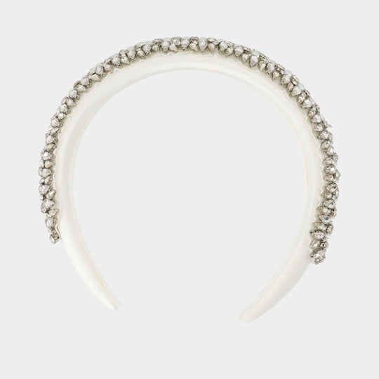 Barrettes Pearl Crystal - SELF PORTRAIT - Soie - Blanc