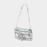 Sac Porté Épaule Crystal Bow Mini - SELF PORTRAIT - Métal - Argenté