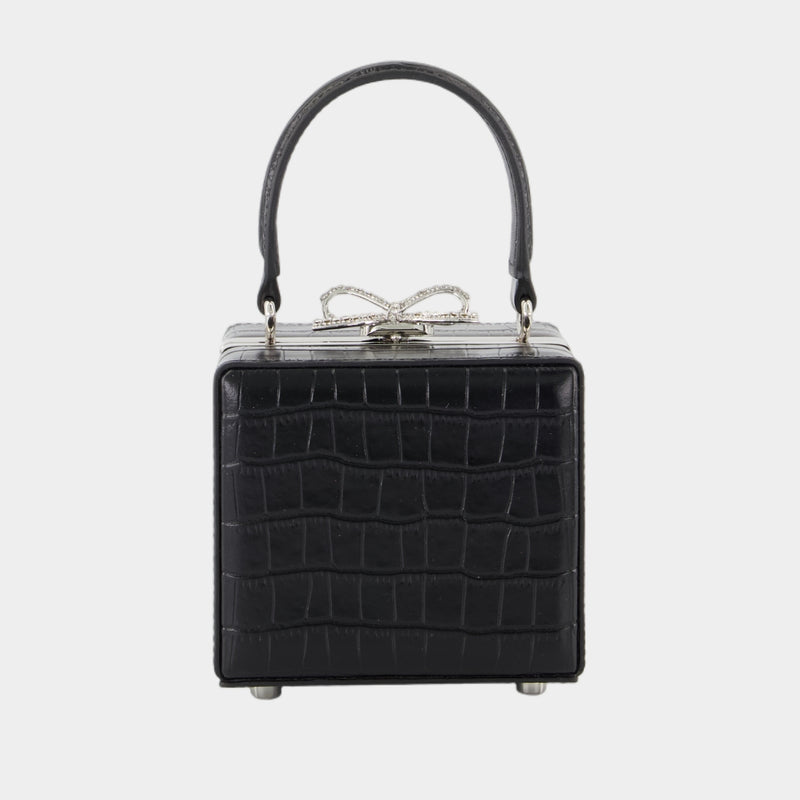 Sac À Main Croco Micro - SELF PORTRAIT - Cuir - Noir