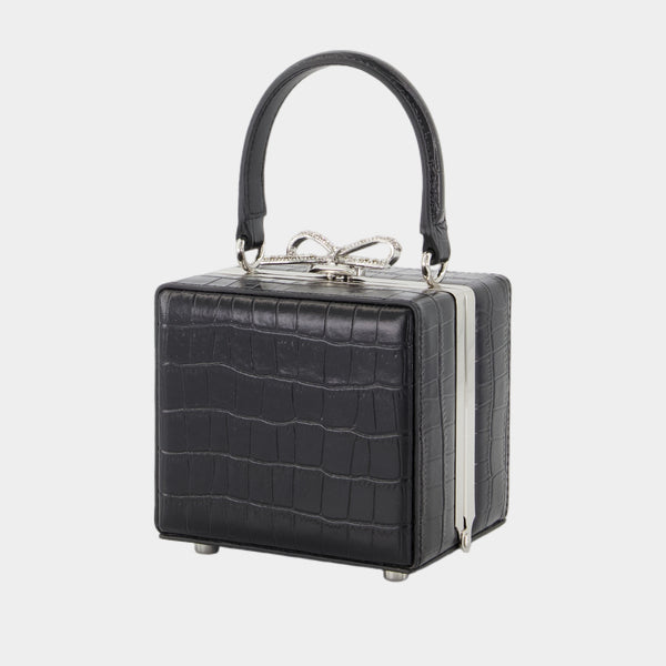 Sac À Main Croco Micro - SELF PORTRAIT - Cuir - Noir