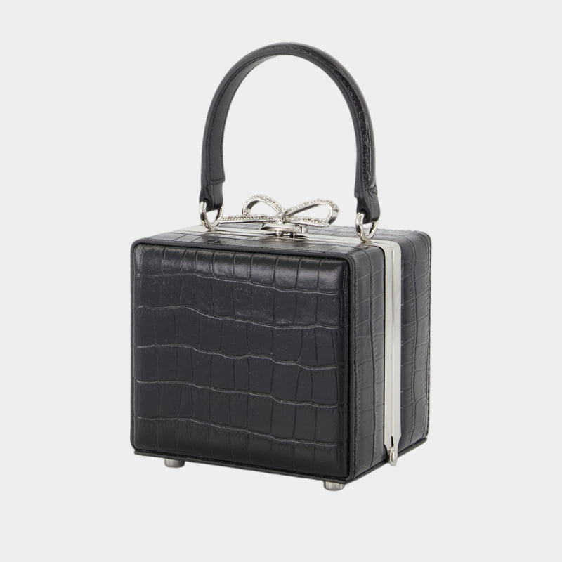 Sac À Main Croco Micro - SELF PORTRAIT - Cuir - Noir