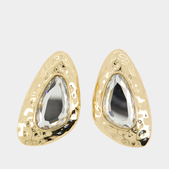 Boucles D'oreilles Hammered Earrings - SELF PORTRAIT - Métal - Doré