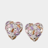 Boucles D'oreilles Heart - SELF PORTRAIT - Métal - Multi