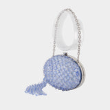 Pochette Oval Crystal Chain - SELF PORTRAIT - Synthétique - Violet