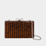 Pochette Chainmail  - SELF PORTRAIT - Synthétique - Marron