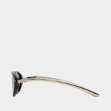 Lunettes De Soleil Oval Curve - Casablanca - Métal - Noir
