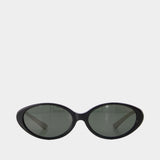 Lunettes De Soleil Oval Curve - Casablanca - Métal - Noir