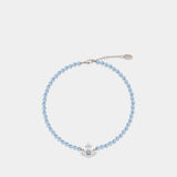Collier Olympia Pearl - Vivienne Westwood - Métal - Bleu