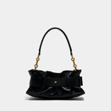 Sac Porté Épaule Anthem Mini - Balmain - Cuir - Noir