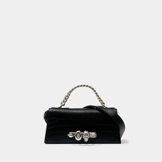 Sac Porté Épaule Jewel Mini - Alexander McQueen - Cuir - Noir