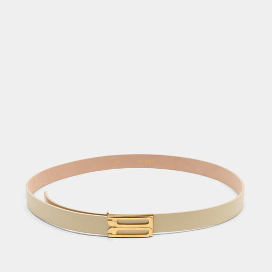 Ceinture Regular Frame - Victoria Beckham - Cuir - Ivoire
