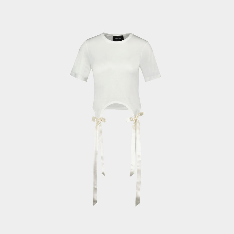 T-Shirt Easy Avec Noeud - Simone Rocha - Coton - Blanc