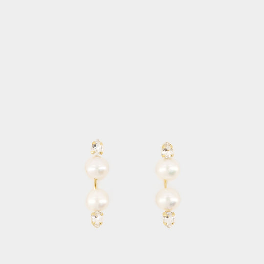 Boucles D'oreilles Double Ended - Simone Rocha - Perle - Beige