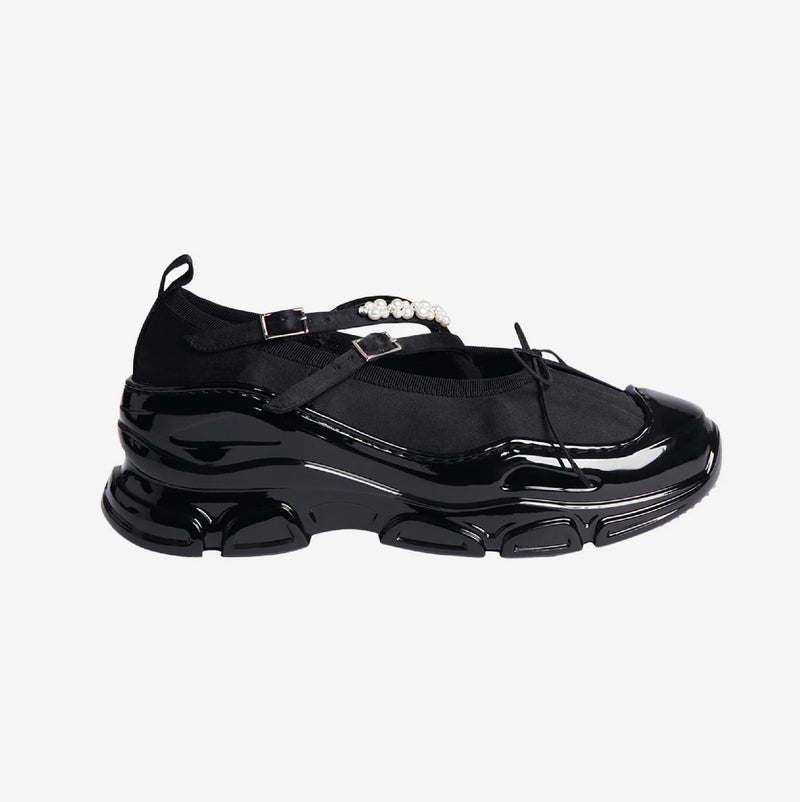 Sneakers Classiques à Croisillons - Simone Rocha - Pvc - Noir