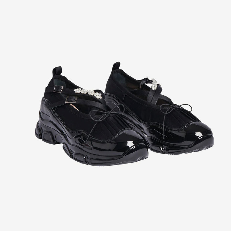 Sneakers Classiques à Croisillons - Simone Rocha - Pvc - Noir