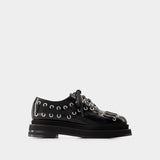 Mocassins Heart Toe Grommet Brogue - Simone Rocha - Cuir - Noir