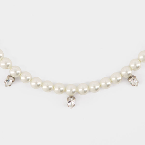 Collier Pearl & Crystal Dagger - Simone Rocha - Perle - Beige