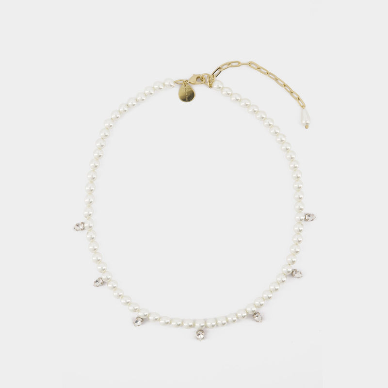 Collier Pearl & Crystal Dagger - Simone Rocha - Perle - Beige