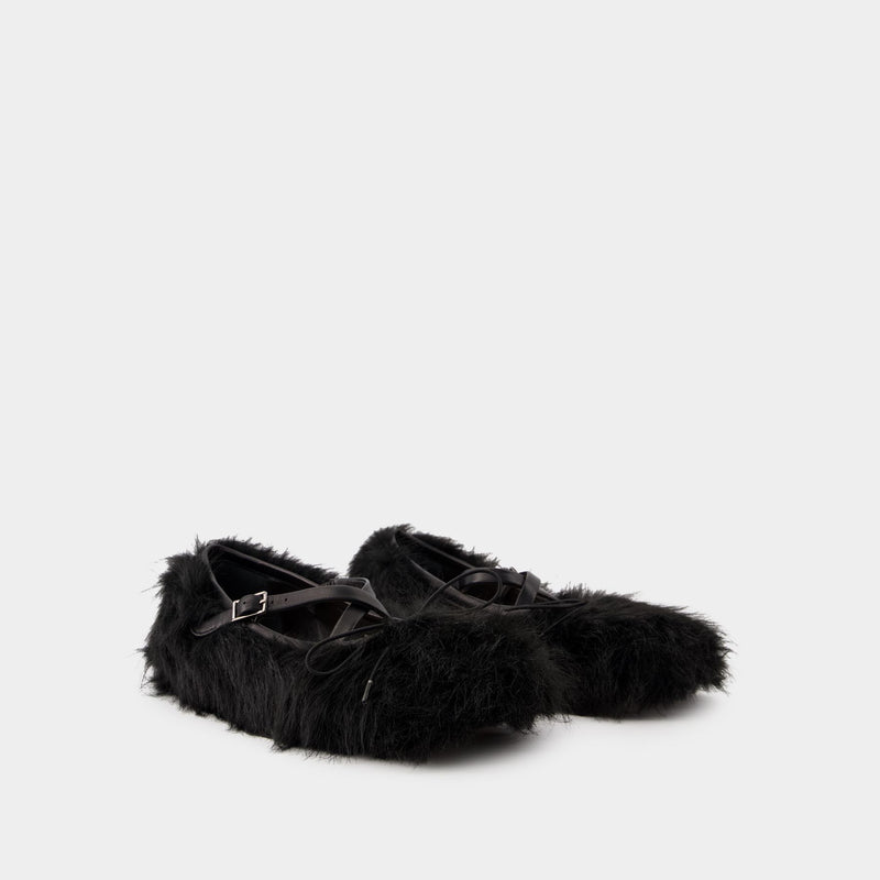 Ballerines Criss Cross - Simone Rocha - Cuir - Noir