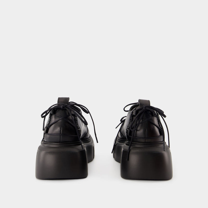 Sneakers Ghillie Brogue - Simone Rocha - Cuir - Noir